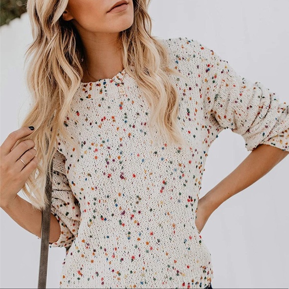 Oversized Confetti Knit Sweater - Picture 2 of 10